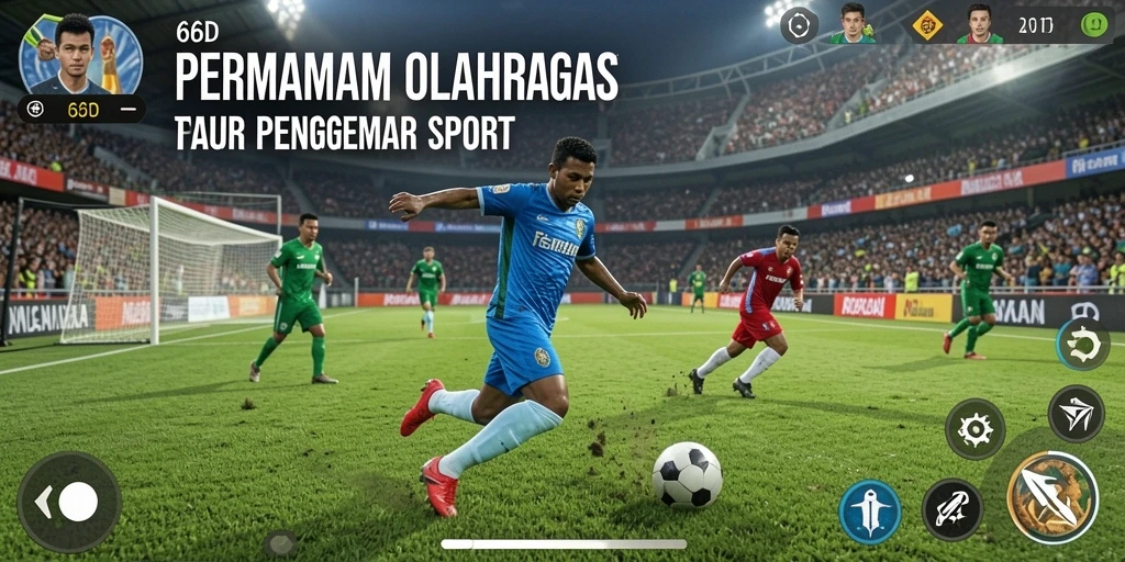Tampilan gameplay yang menarik dan dinamis dalam 66D.