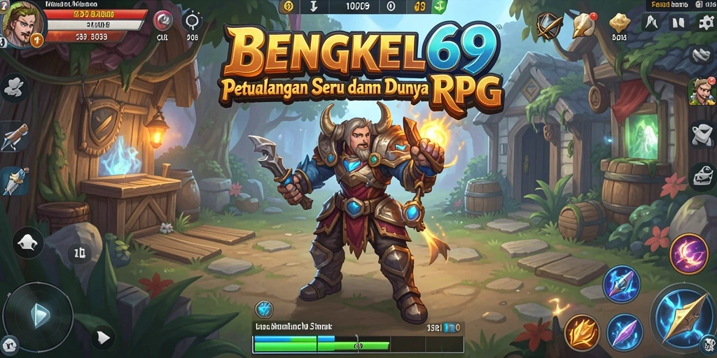 Tampilan gameplay BENGKEL69 dengan pertarungan seru dan karakter yang menakjubkan.