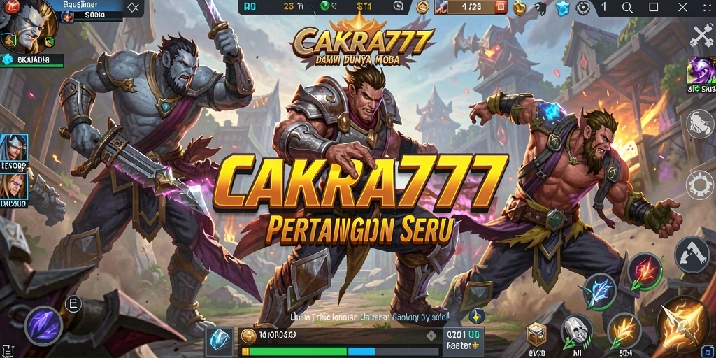 Screenshot gameplay MOBA yang menegangkan di CAKRA777.