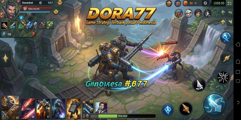 Tangkapan layar gameplay DORA77 yang menampilkan strategi mendebarkan.