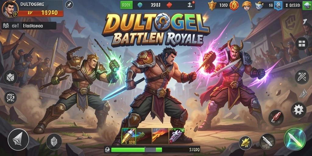 Tampilan gameplay DULTOGEL yang epik dalam pertarungan Battle Royale.