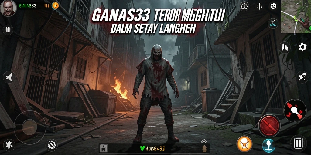 Gameplay menakutkan yang menunjukkan aksi mengejutkan dalam GANAS33.