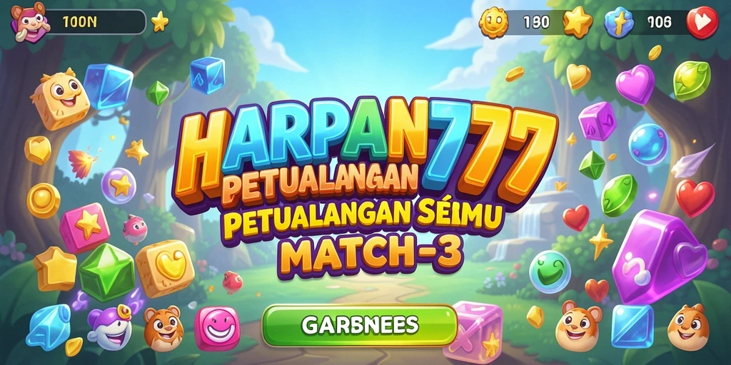 Screenshot gameplay <strong>HARAPAN777</strong> menampilkan momen menyenangkan saat mencocokkan objek.