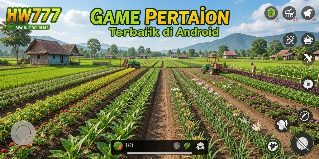 Tangkapan layar HW777 menampilkan aktivitas bertani yang seru dan interaktif.