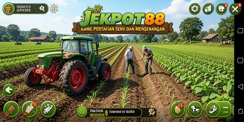 Tampilan gameplay JEKPOT88 yang menarik dan mengasyikkan saat bertani.