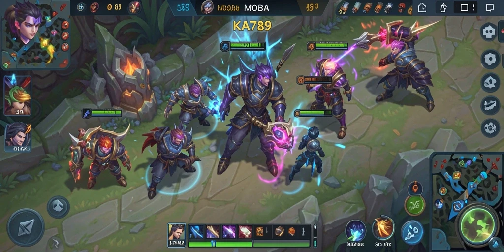 Tampilan gameplay seru dan mendebarkan dari KA789 MOBA.