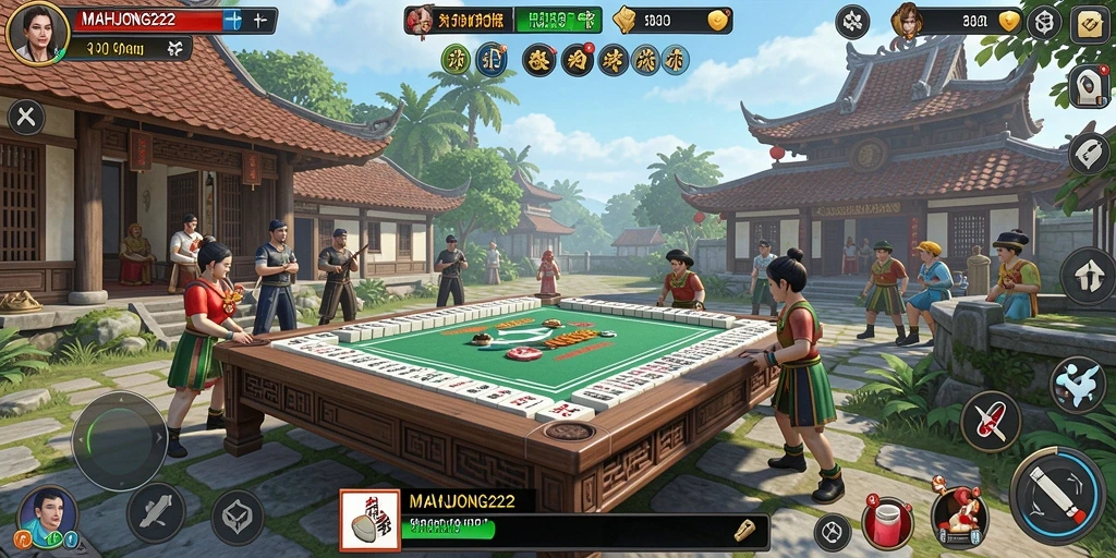 Tampilan gameplay seru di dunia terbuka MAHJONG222.