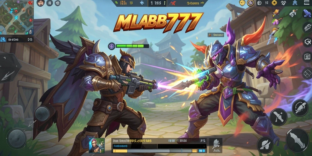 Screenshot utama MLBB777 menampilkan aksi menembak yang mendebarkan dalam game FPS.