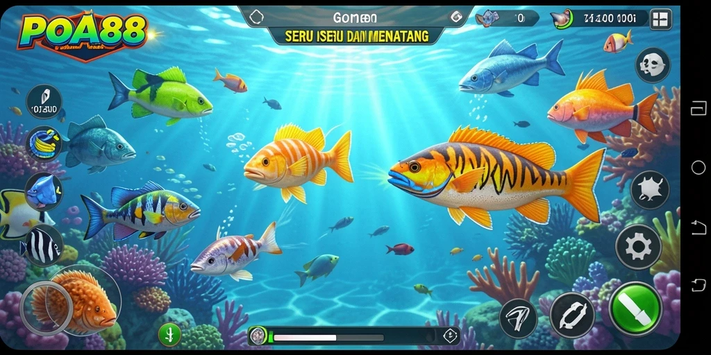 Gameplay menyenangkan di dalam POA88 dengan aksi Tembak Ikan yang seru.