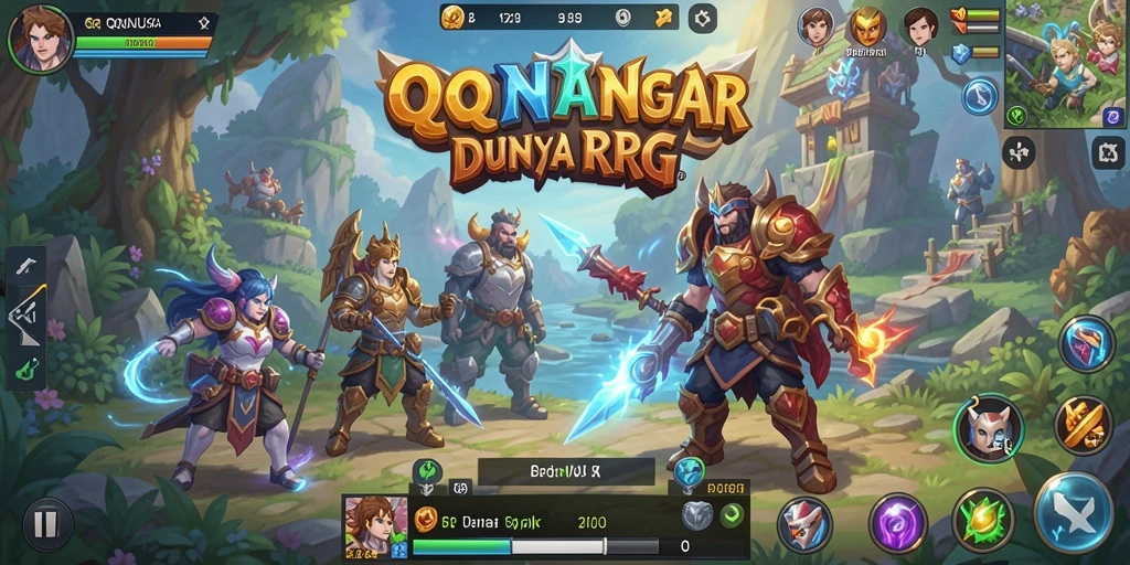 Tangkapan layar menampilkan pertarungan epik dalam petualangan RPG.