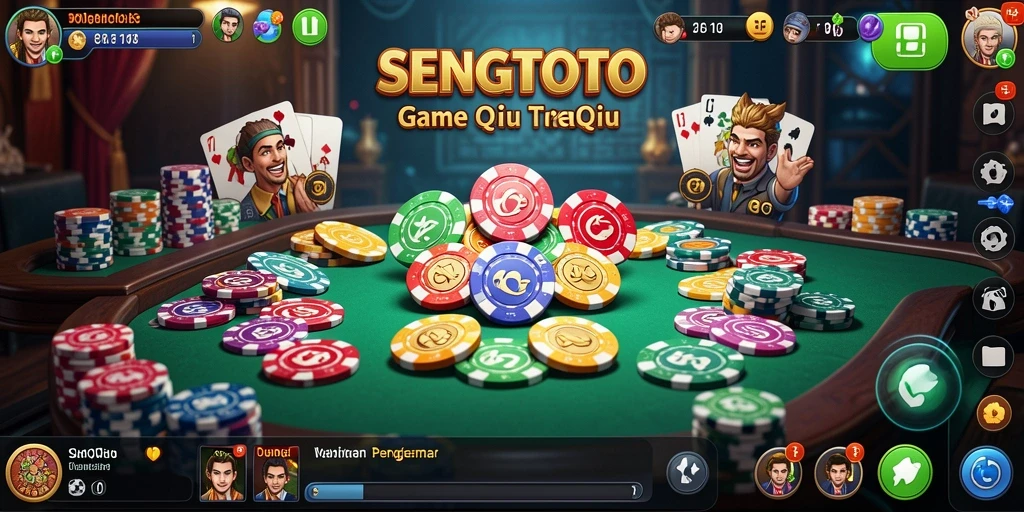 Tampilan menarik dari gameplay QiuQiu di SENGTOTO.